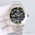 ZF Factory Swiss Longines Hydro Conquest 41 Green Gold Ceramic Bezel Steel Watch